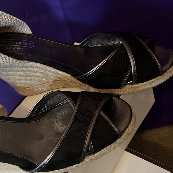 Coach Wrap around the ankle wedge espadrilles - Picture 7 of 11